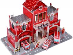 Set constructie puzzle 3D - Statie de pompieri Fiesta Crafts FCT-3047